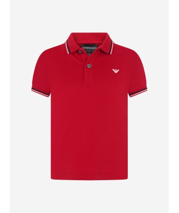 Emporio Armani Boys Logo Polo Shirt in Red france