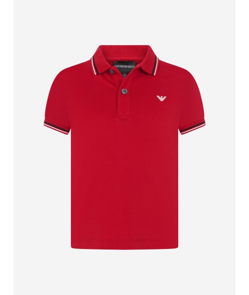 Emporio Armani Boys Logo Polo Shirt in Red france