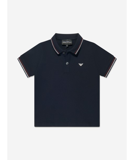 Emporio Armani Baby Boys Logo Polo Shirt in Navy En savoir plus