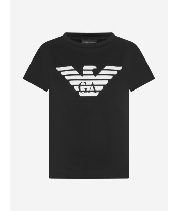 Emporio Armani Boys Logo T-Shirt in Black Profitez des Offres !