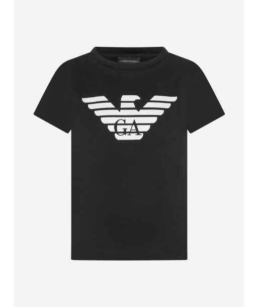 Emporio Armani Boys Logo T-Shirt in Black Profitez des Offres !