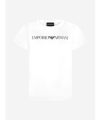 Emporio Armani Boys Logo T-Shirt in White acheter