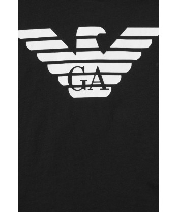 Emporio Armani Boys Logo T-Shirt in Black Profitez des Offres !