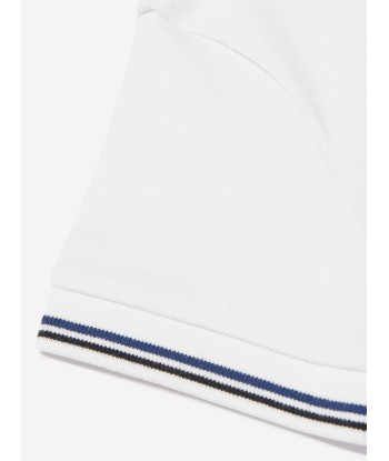 Emporio Armani Boys Logo Polo Shirt In White rembourrage situé sous