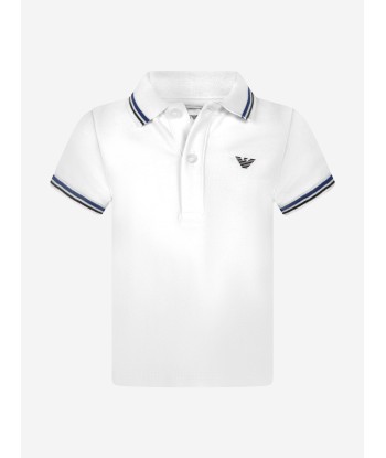 Emporio Armani Baby Boys Logo Polo Shirt In White les ctes