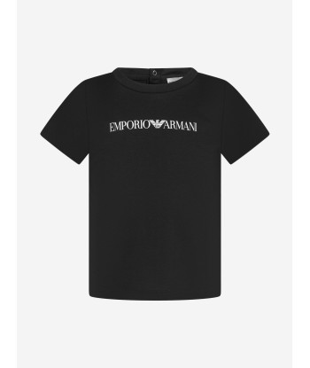 Emporio Armani Baby Boys Logo T-Shirt in Navy pas cher 