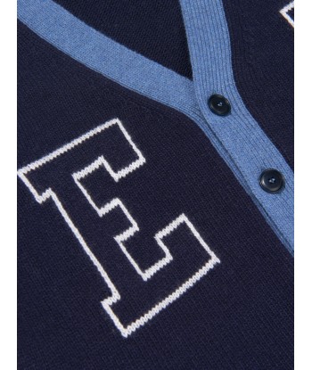 Emporio Armani Boys Wool Knitted Logo Varsity Cardigan vente chaude votre 