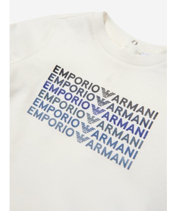 Emporio Armani Baby Boys Long Sleeve Logo T-Shirt la colonne vertébrale