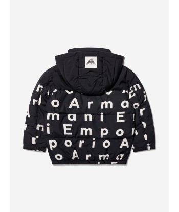 Emporio Armani Boys Down Padded All Over Logo Puffer Jacket 50% de réduction en Octobre 2024