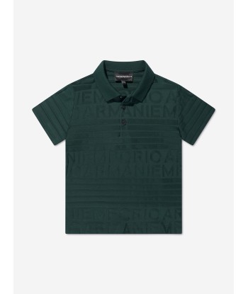 Emporio Armani Boys Embossed Logo Polo Shirt 50-70% off 