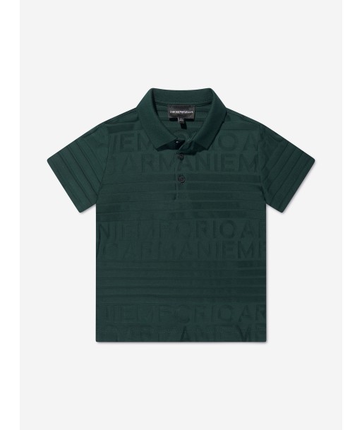 Emporio Armani Boys Embossed Logo Polo Shirt 50-70% off 