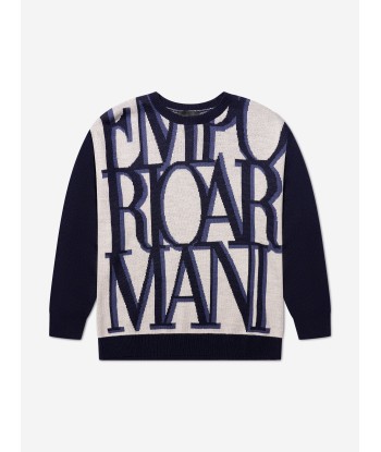 Emporio Armani Boys Wool Knitted Logo Jumper vente chaude votre 