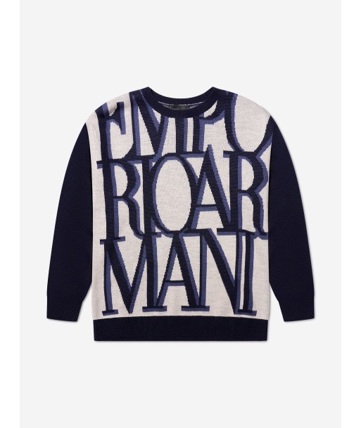 Emporio Armani Boys Wool Knitted Logo Jumper vente chaude votre 