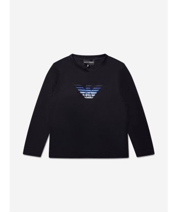 Emporio Armani Boys Long Sleeve Eagle Graphic T-Shirt de pas cher