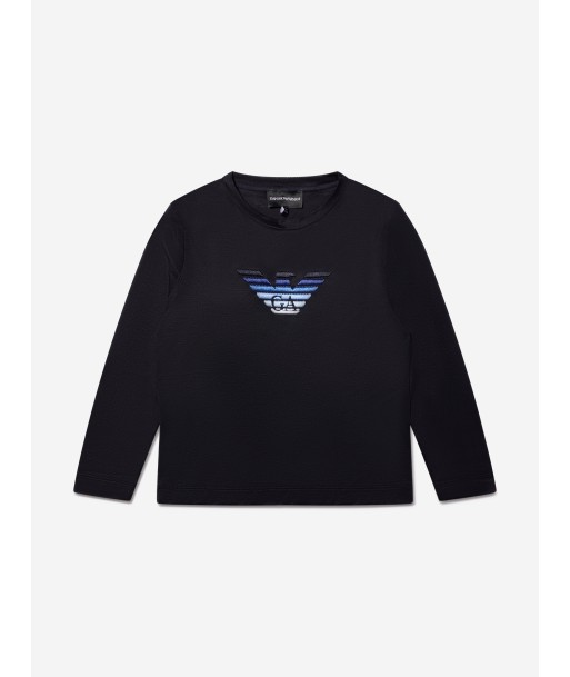 Emporio Armani Boys Long Sleeve Eagle Graphic T-Shirt de pas cher