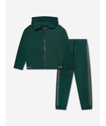 Emporio Armani Boys Logo Trim Zip Up Tracksuit Les êtres humains sont 