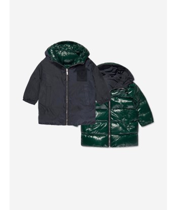 Emporio Armani Baby Boys Down Padded Reversible Coat livraison et retour toujours gratuits