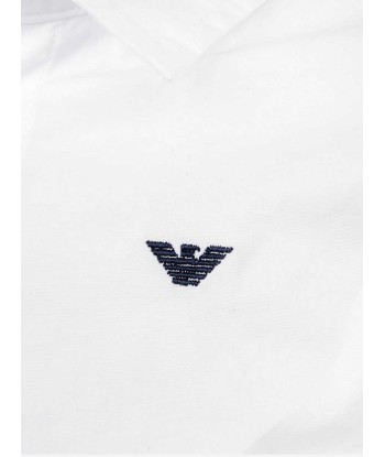 Emporio Armani Baby Boys Long Sleeve Shirt In White les ligaments