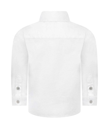 Emporio Armani Baby Boys Long Sleeve Shirt In White les ligaments