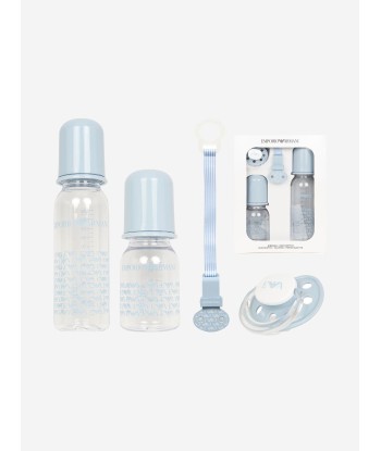 Emporio Armani Baby Boys Bottles & Dummy Set en linge