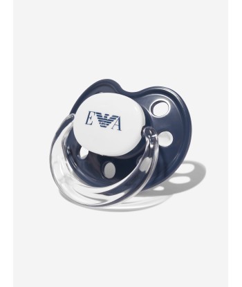 Emporio Armani Baby Dummy And Pacifier Set In Navy le des métaux précieux