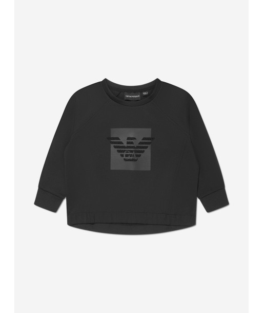 Emporio Armani Girls Long Sleeve Logo T-Shirt In Black À commander