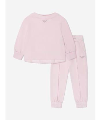 Emporio Armani Girls Tracksuit Set In Pink solde