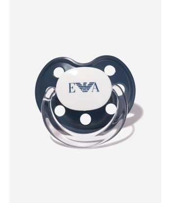 Emporio Armani Baby Dummy And Pacifier Set In Navy le des métaux précieux