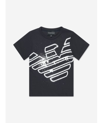 Emporio Armani Boys Logo T-Shirt Set (3 Pack) In Blue En savoir plus