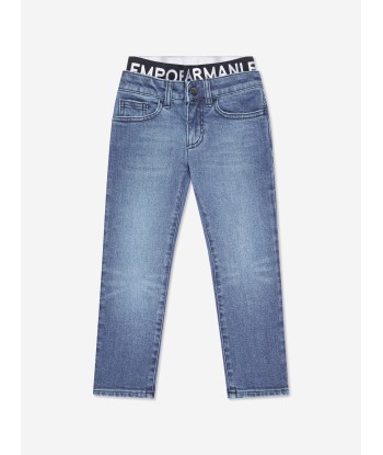 Emporio Armani Boys Slim Leg Jeans In Blue pour bénéficier 