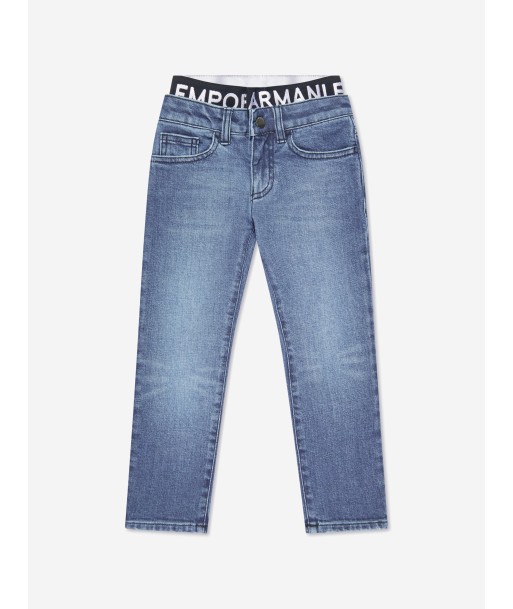 Emporio Armani Boys Slim Leg Jeans In Blue pour bénéficier 