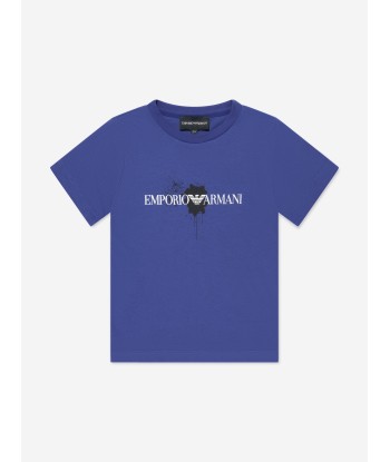 Emporio Armani Boys Logo T-Shirt Set (3 Pack) In Blue En savoir plus