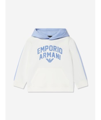 Emporio Armani Boys Colourblock Hoodie In Blue à prix réduit toute l'année