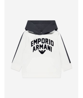 Emporio Armani Boys Colourblock Hoodie In Navy france