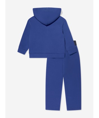 Emporio Armani Boys Logo Tape Tracksuit In Blue Les magasins à Paris