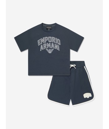 Emporio Armani Boys T-Shirt And Shorts Set In Navy vous aussi creer 