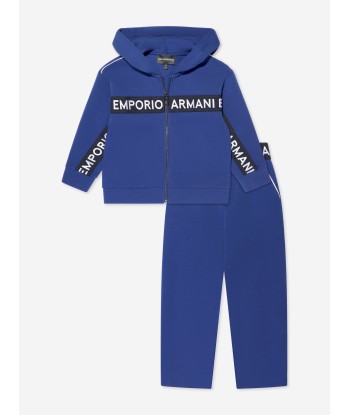 Emporio Armani Boys Logo Tape Tracksuit In Blue Les magasins à Paris