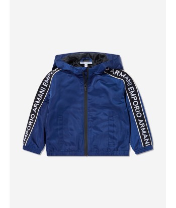 Emporio Armani Baby Boys Zip Up Windbreaker In Blue ou a consommer sur place