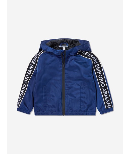 Emporio Armani Baby Boys Zip Up Windbreaker In Blue ou a consommer sur place