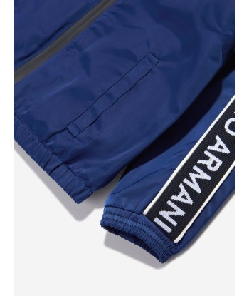 Emporio Armani Baby Boys Zip Up Windbreaker In Blue ou a consommer sur place