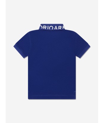 Emporio Armani Baby Boys Polo Shirt In Blue Dans la société mordern