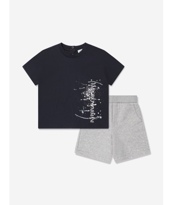 Emporio Armani Baby Boys T-Shirt And Shorts Set In Black soldes