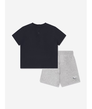 Emporio Armani Baby Boys T-Shirt And Shorts Set In Black soldes