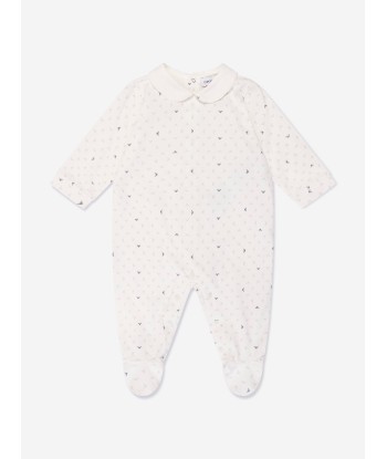 Emporio Armani Baby Logo Babygrow In White Dans la société mordern