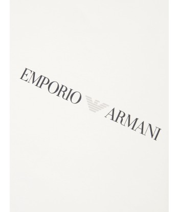 Emporio Armani Baby Logo Blanket In White Les magasins à Paris et en Île-de-France