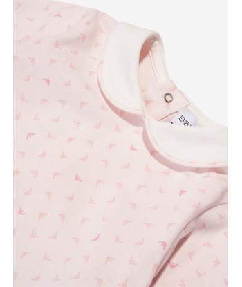 Emporio Armani Baby Girls Logo Babygrow In Pink Comment ça marche