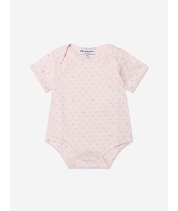 Emporio Armani Baby Girls Bodysuit Gift Set (2 Piece) In Pink rembourrage situé sous