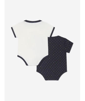 Emporio Armani Baby Boys Bodysuit Gift Set (2 Piece) In Navy français