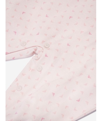 Emporio Armani Baby Girls Logo Babygrow In Pink Comment ça marche