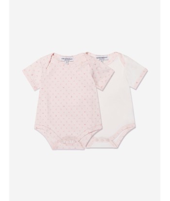 Emporio Armani Baby Girls Bodysuit Gift Set (2 Piece) In Pink rembourrage situé sous